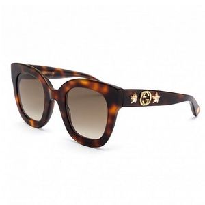 Havana Brown Oversized Acetate sunglasses w/Stars GG0208S